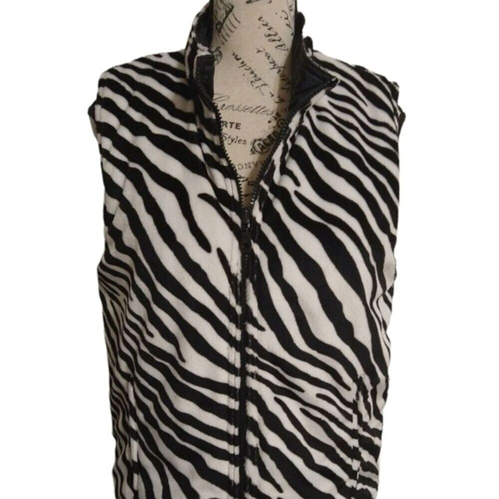 Ladies zebra medium reversible vest
